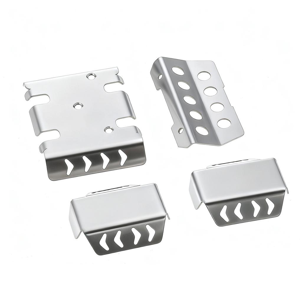 Stainless Steel Metal Bumper Chassis Armor Protection Skid Plate for LC79 1/10 86160 RC Car Upgrade OP Accessories