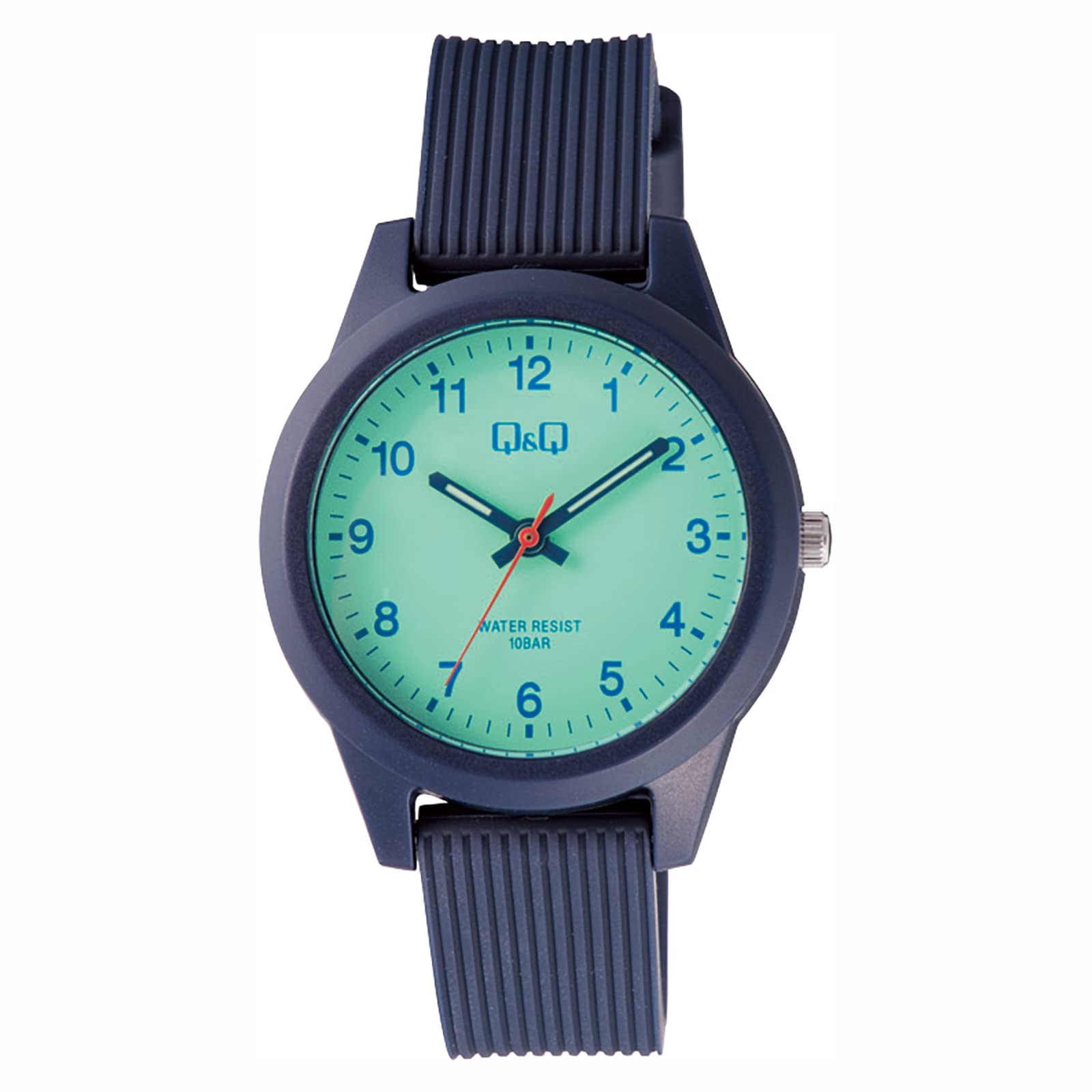 

CITIZEN Q&Q Analog Color Watch, Waterproof, Urethane Strap, blue/green