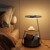 OEING Bedside Table Lamp with Wireless Charger and Storage