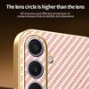 For Samsung Galaxy S24+ Phone Case Carbon Fiber Textured Electroplated TPU Back Cover