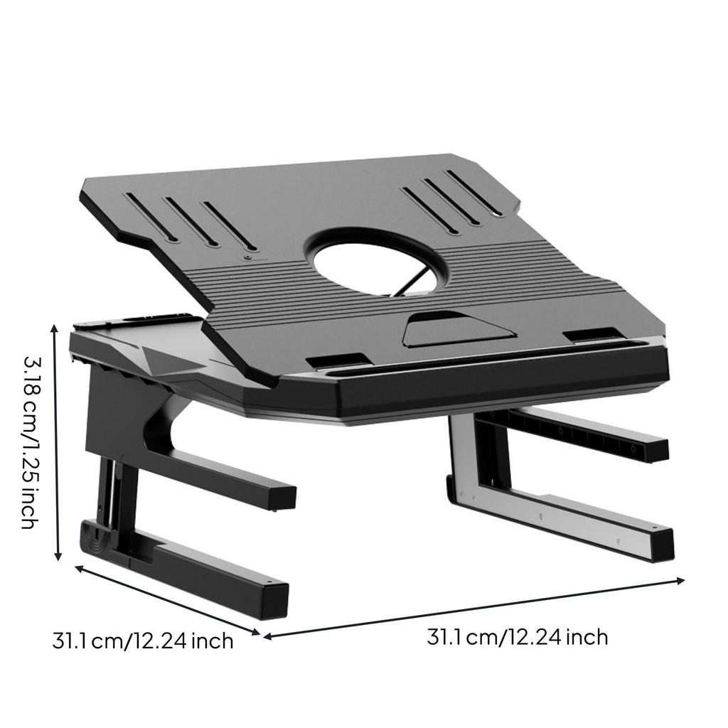 Laptop Stand Foldable with Adjustable Angle Aluminum for Telecommuters, Students, Desk, Office,