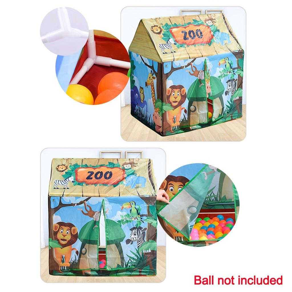 Casa de brincar Tenda para Crianças Interior, Tenda Grande Espaço para Crianças Exterior, Fácil de Transportar e Montar, Quarto Grande para Engatinhar, Aniversário Natal