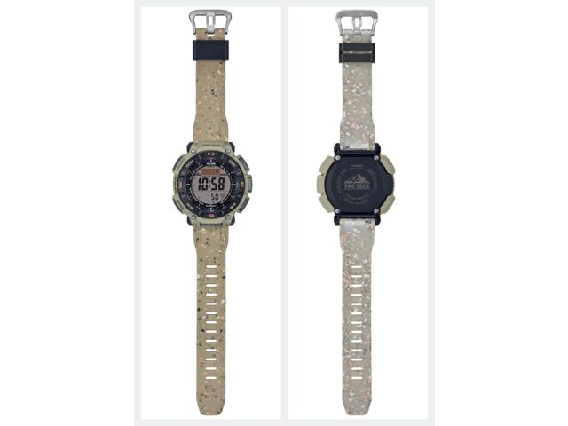 Casio PRO TREK PRG-340SC-5JF Climber Line Triple Sensor Solar Watch Beige 51.7mm