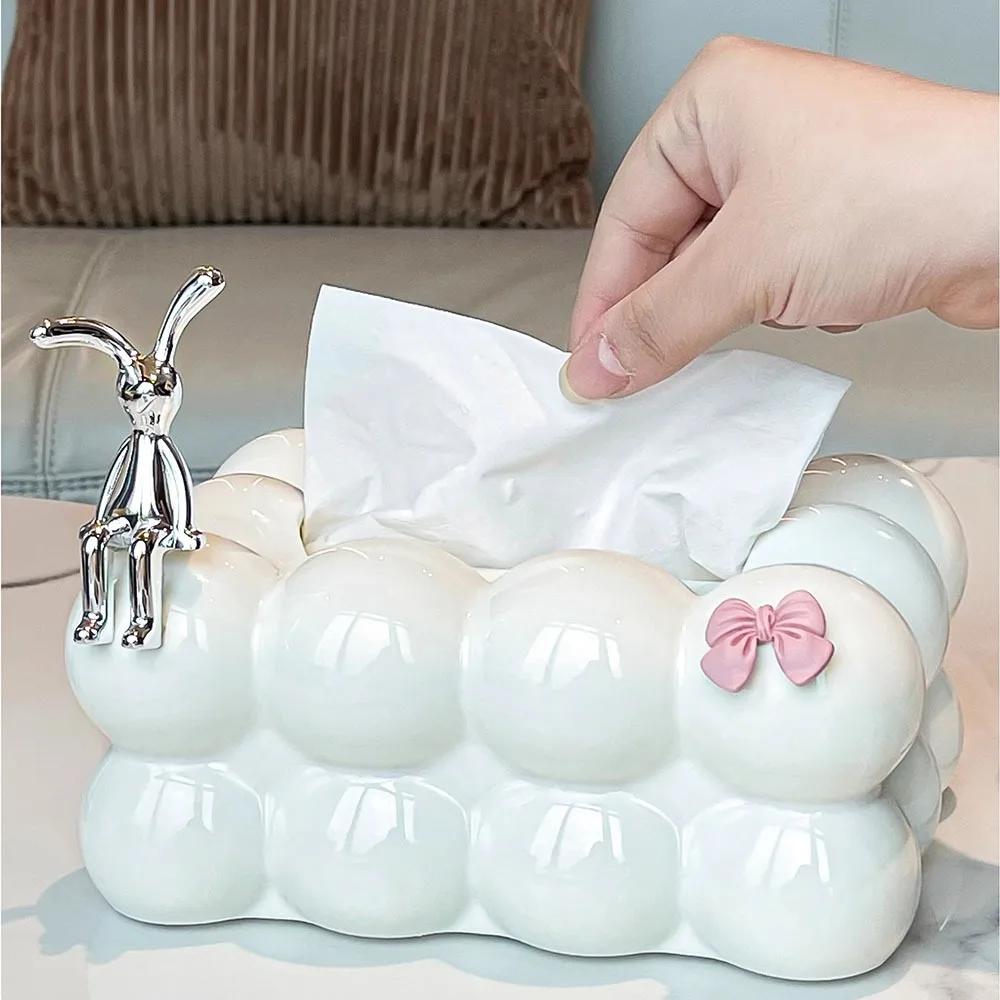 INS Style Marshmallow Tissue Box Korean Style Cute Removable Tissue Box Desktop Decorative Supplies for Home Napkin Holder