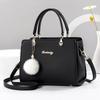 Women's PU Leather Crossbody Handbag - Simple Square Shoulder Bag for Middle-Aged Moms