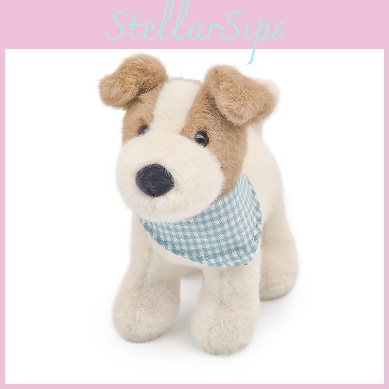 Fox Terrier Plush Toy Animal Dog Stuffed Doll Room Decoration Kids Gift 18cm