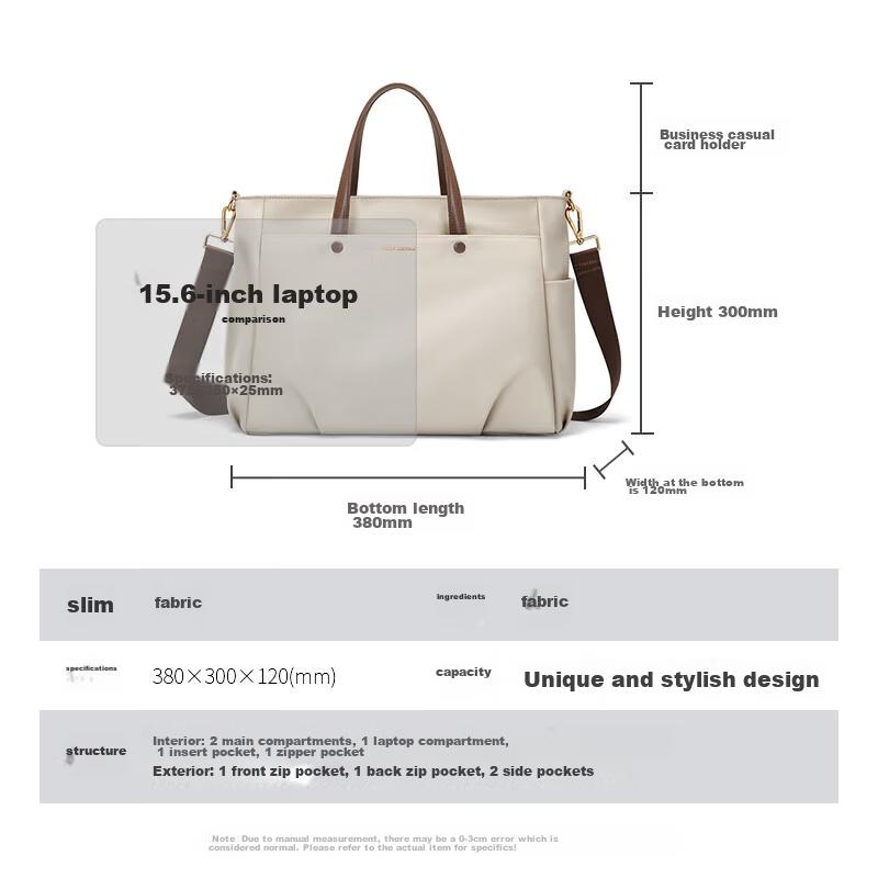 GOLF (GOLF) Laptop Bag for Women, 14/15.6-Inch Handheld Notebook Bag, Huawei Business Briefcase, Shoulder Crossbody Bag, Gift for Girlfriend
