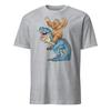 Bigfoot Shirt Sasquatch Animal Funny Bigfoot Riding Dinosaur T-Shirt Size S-3XL