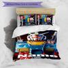 3pcs Custom Name Cartoon Mobile Suit Gundam Bedding Set Duvet Cover Closure Includes 1 Duvet Cover & 2 Pillowcases for All Seasons Bedroom Decor