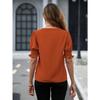 Summer new V-neck temperament bubble sleeves solid color casual women's T-shirt top