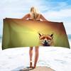 Cute Fox Beach Towel Wild Animal Bath Towels Bathroom Sport Bar Towel for Adult Kids Microfiber Shower Quick Dry Swimming Cover