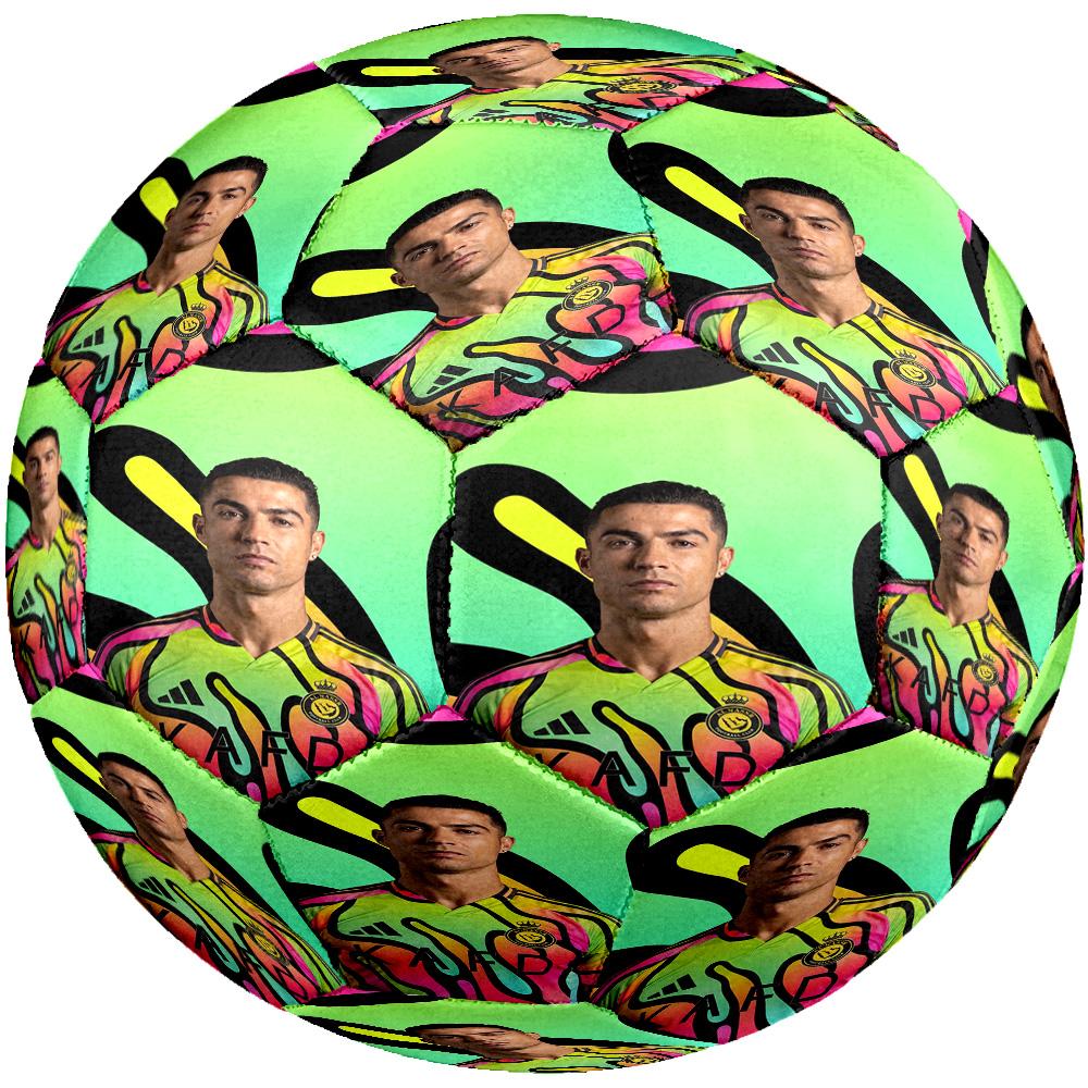 Pallone da Calcio Ronaldo Cr7 Football Legend Taglia 5 Cucito a Macchina per Allenamento e Partite Indoor/Outdoor Regalo Unico per gli Amanti del Calcio
