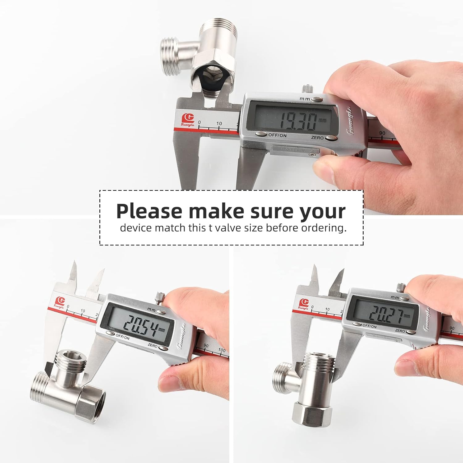 Тройник Нержавеющая Сталь Т-образный Адаптер G 1/2 Т-образный Клапан Разветвитель для Душевого Кронштейна Ванной, Углового Клапана Шланга, SBA020A
