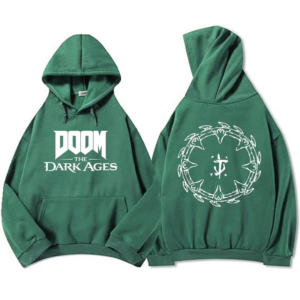 

DOOM The Dark Ages Ігрові Худі Зимові Флісові Худі з Довгим Рукавом Повсякденна Мода Унісекс Одяг M