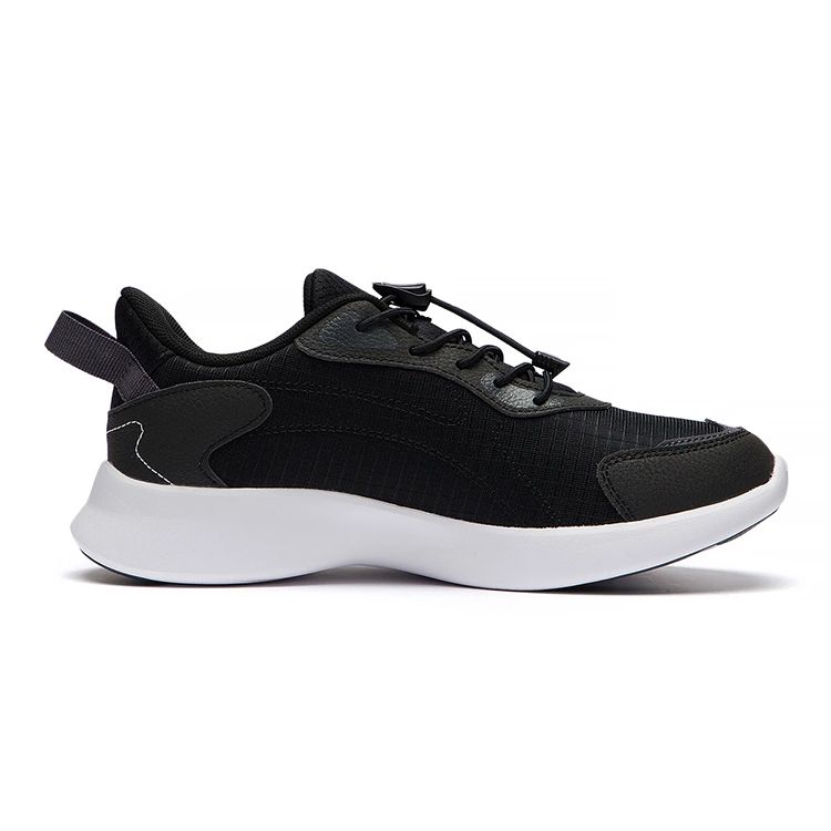 Li Ning Kids Ling Yue 2.0 Comfortable Non-Slip Shock Absorbing Wear-Resistant Casual Shoes Kids Casual Shoes Black YKCS128-1