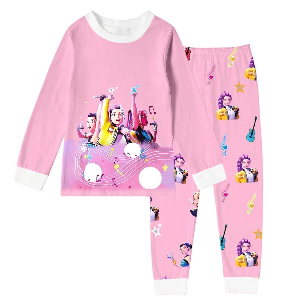Girls Witch  Round Neck Printed Children's Clothing Set