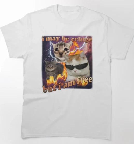 I may be Cringe Funny Cat Meme T-Shirt M