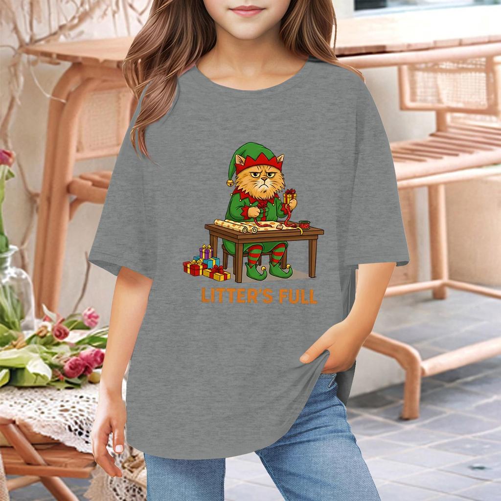 Toddler Girl Boy T-Shirts Kids Top Boys And Girls Printed Short Sleeved T-shirt 1-12Y