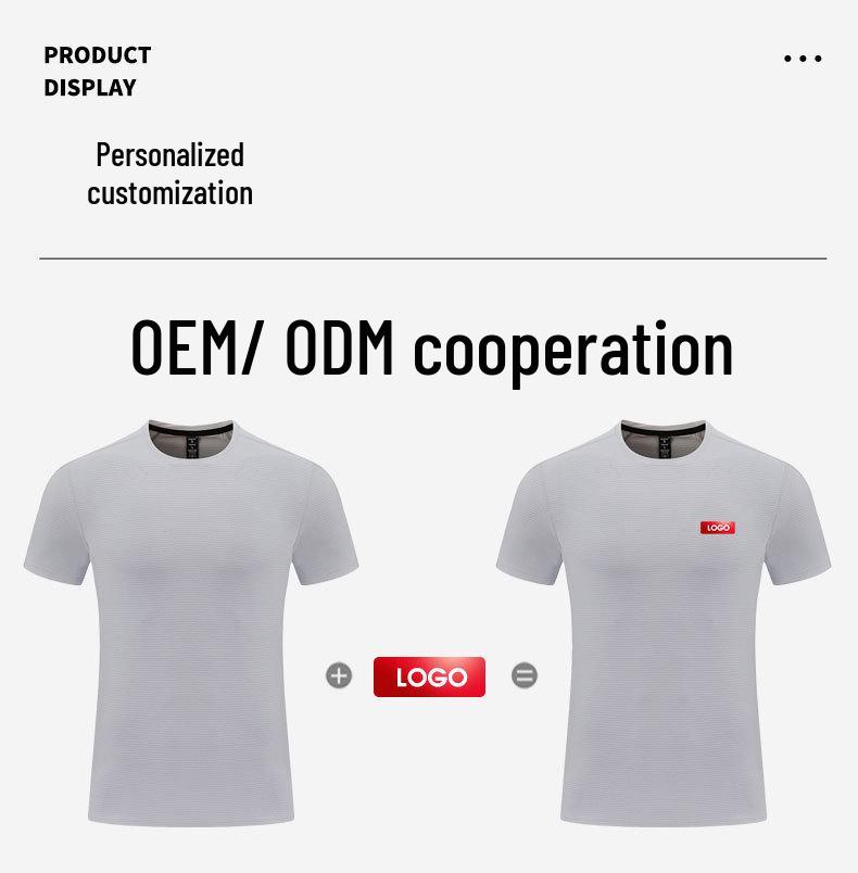 Pánské rychleschnoucí letní turistické a běžecké tričko - Kulatý výstřih, krátký rukáv, fitness top pro vnitřní/venkovní použití