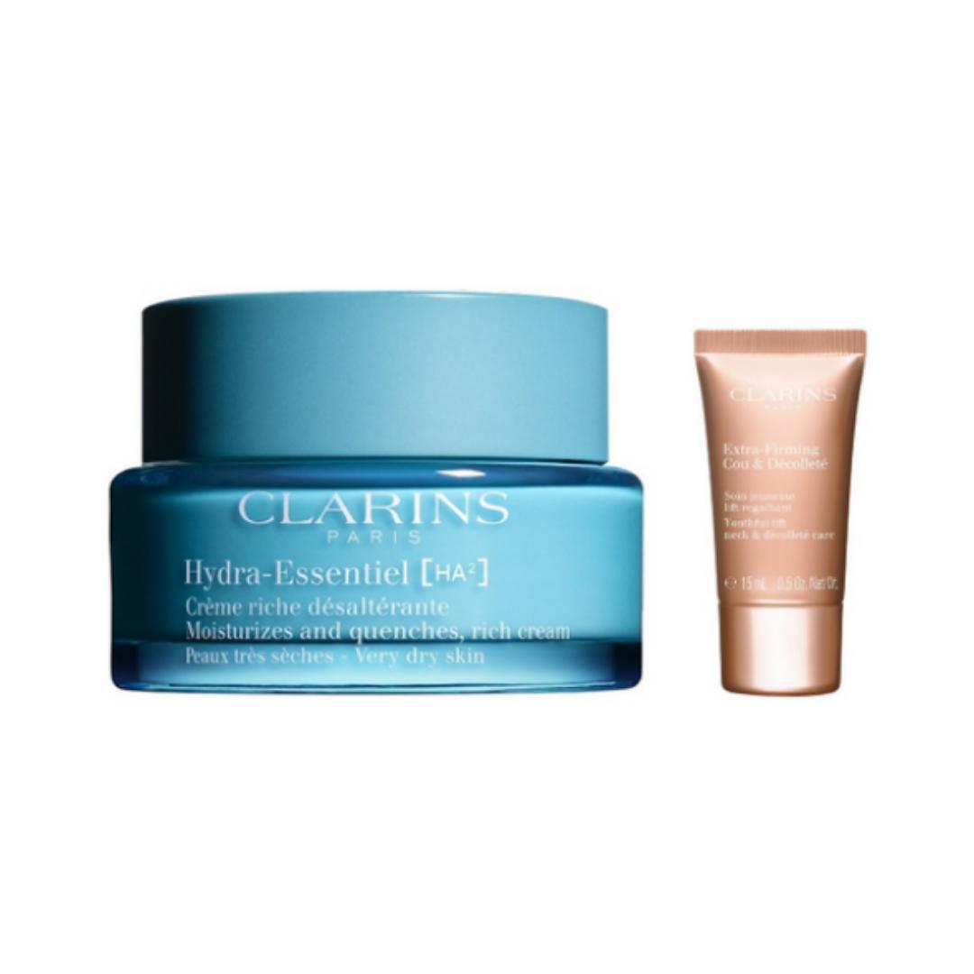

Clarins Hydra-Essentiel Rich Cream — 50 ml — 1 unit (+ Clarins Extra-Firming Neck Cream — 15 ml — 1 unit)