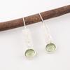 Green Amethyst Gemstone 925 Fine Silver Jewelry Designer Handmade Earrings 1.9" EE-168-12