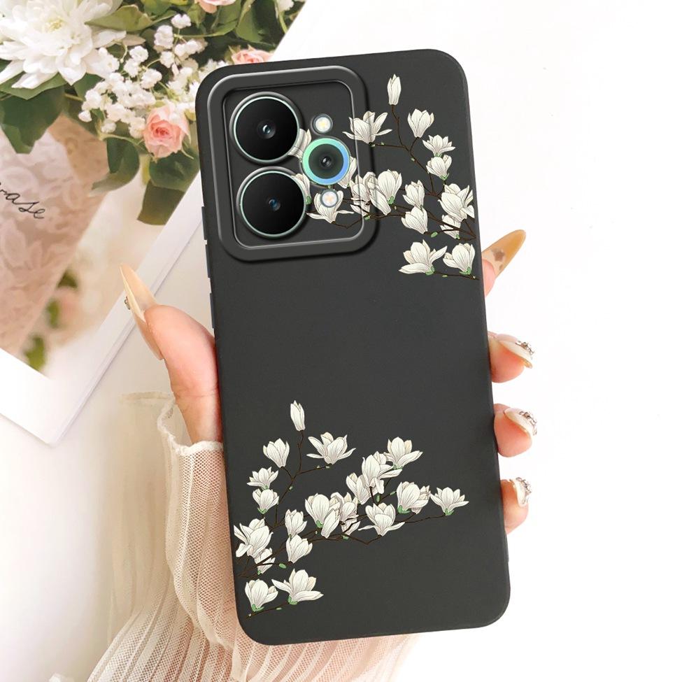 Cover For Realme 15 Pro Casing RMX5101 Silicone Luxury Fashion Flowers Kawaii Cute Painted Shockproof Phone Case