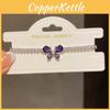 Butterfly Charm Bracelet With Zirconia Stones For Women Elegant Fashion Accessory