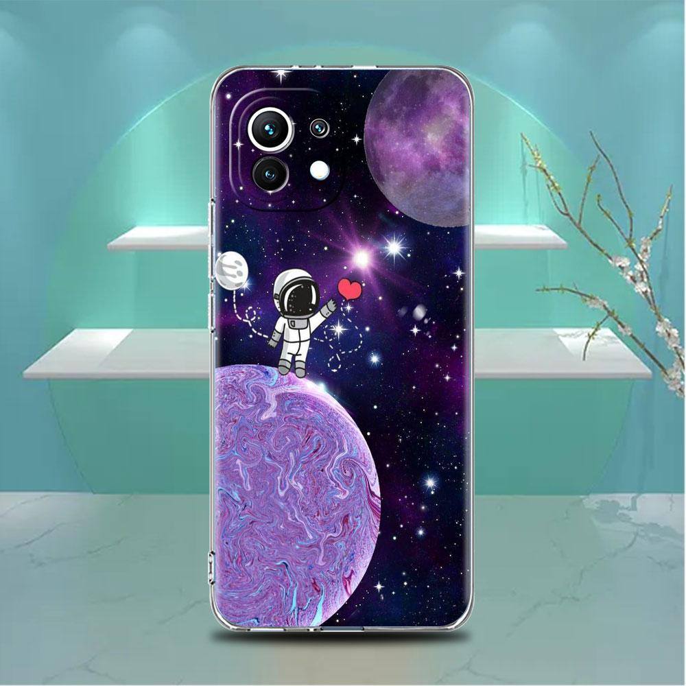 

Прозрачный чехол Astronaut Universe для Xiaomi Mi Poco X3 NFC M3 Pro F3 F1 11 Lite 12 Note 10 11T 9T Xiaomi Poco F3