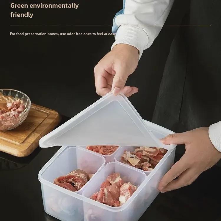 Commercial Ice Powder Storage Box with Lid - Fresh-Keeping Compartment for Ingredients