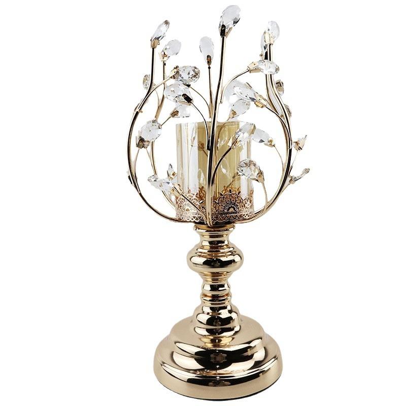 Sfeșnic European Cristal Metal Sfeșnic Ornamente Lux Ușor Casă Americană Masă de Dining Recuzită Cină la Lumina Lumânărilor Romantic