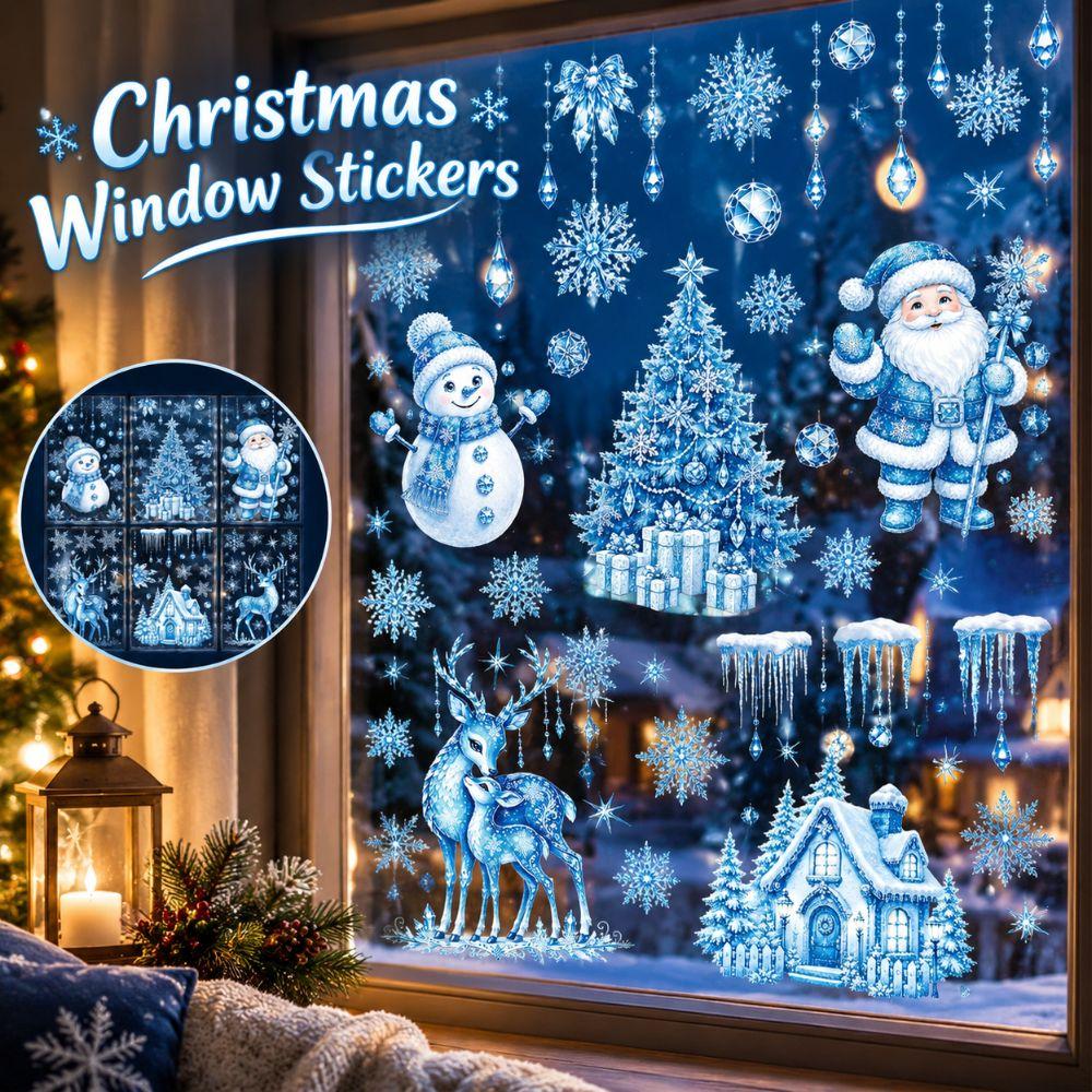 PVC Electrostatic Christmas Wall Sticker Christmas Static Window Stickers Home Decoration