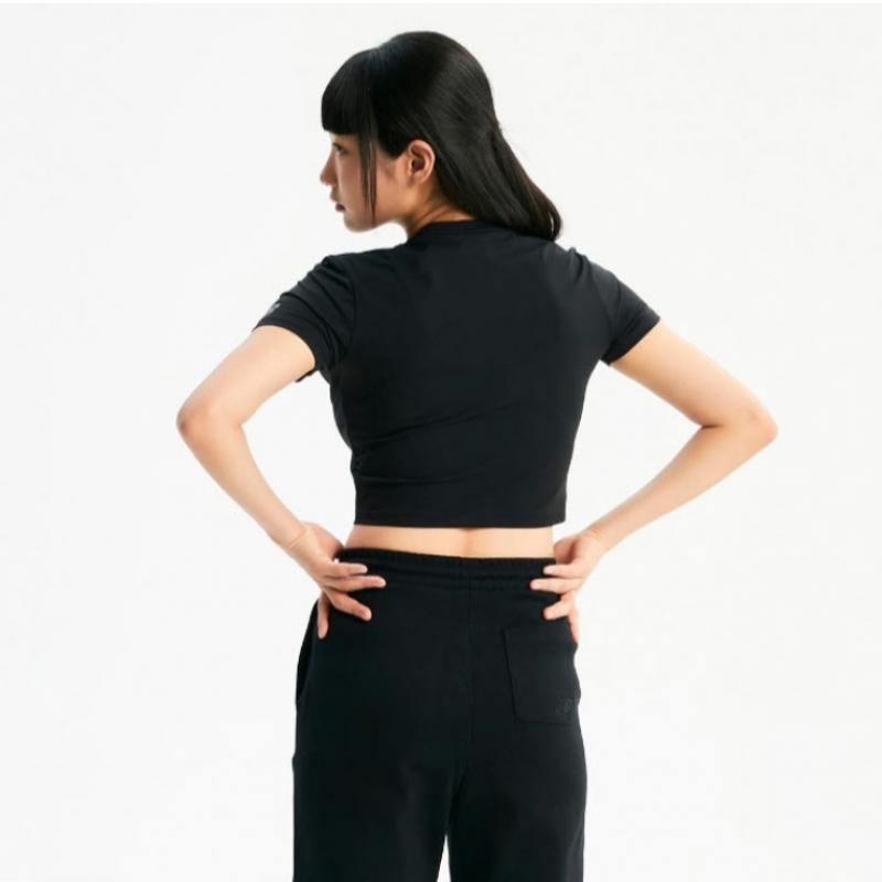 New Balance Tee Rqk Nbnee2w422 19 Women S Semi Crop Tight Short Sleeve Tee  Slim