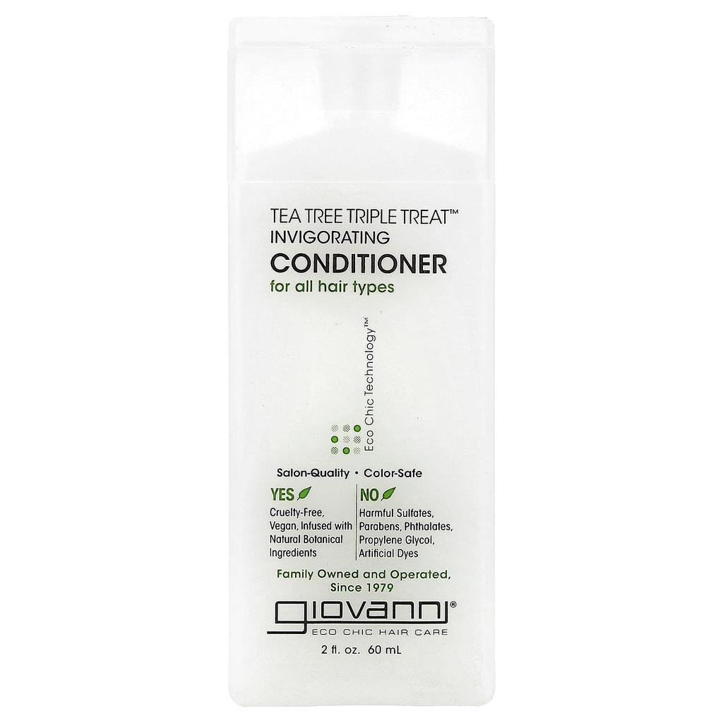 Tea Tree Triple Treat Invigorating Conditioner, All Hair Types, 60Ml(2Fl Oz)