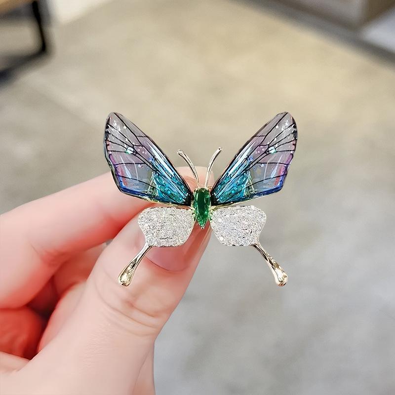 

Ladies Elegant Suit Jacket Accessories Brooch Butterfly Pin Accessory one size