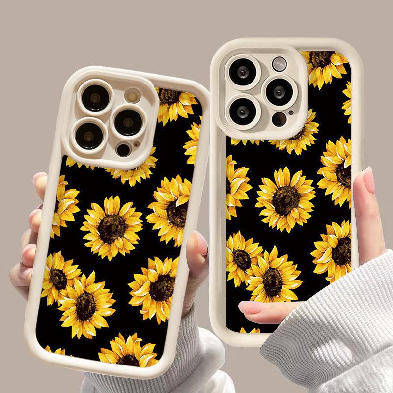 Full Screen Sunflower for iPhone17 ProMax Phone Case 14 Apple 13 Matte 12/15 Premium 11