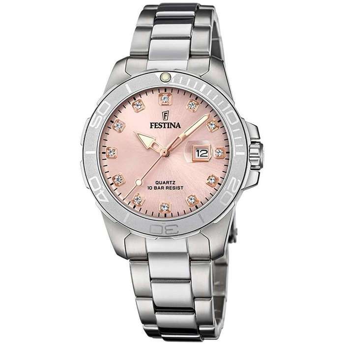 Montre Femme - Festina - F20503/2 - Bracelet Acier - Cadran Rose - Étanchéité 10ATM