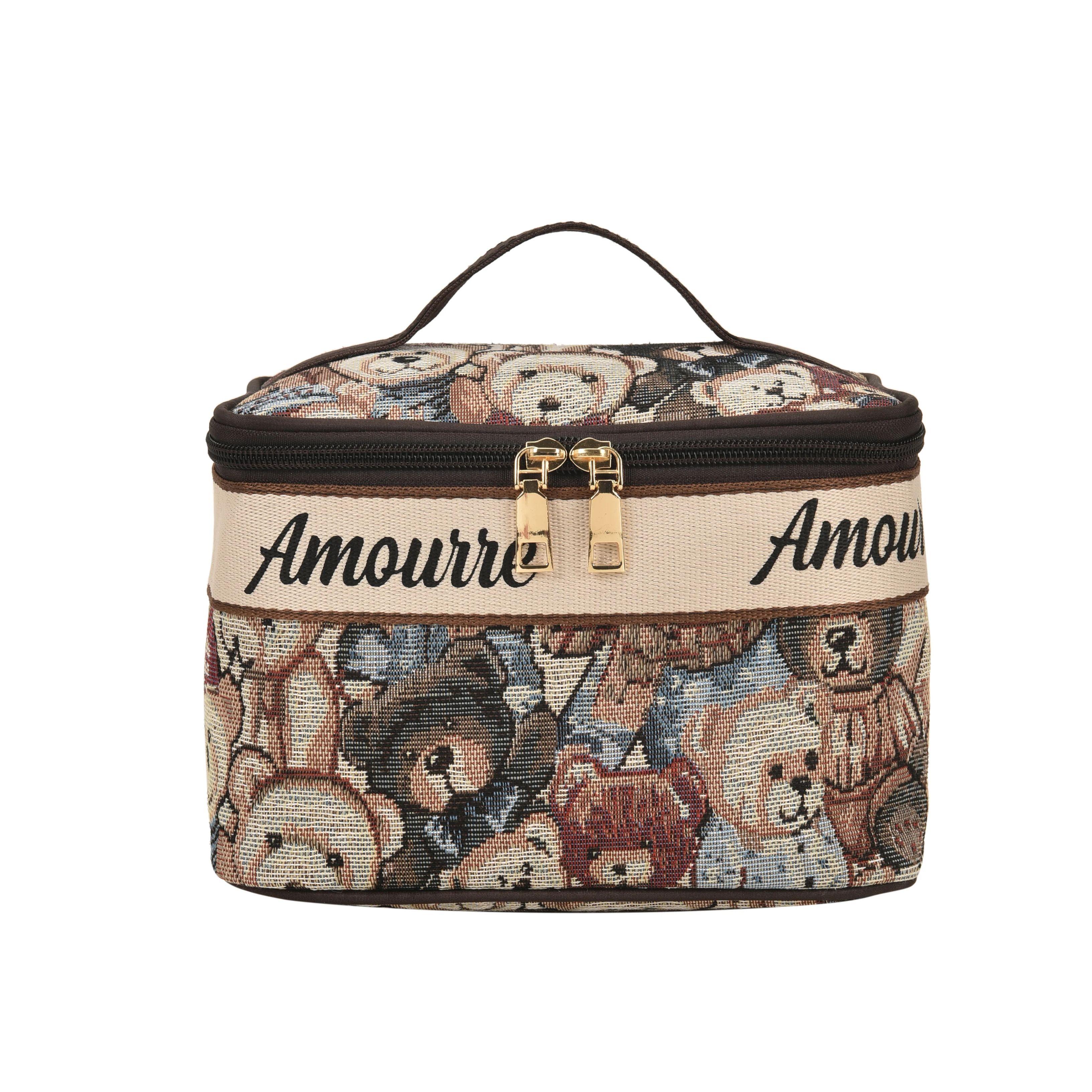 

1 шт. Женская косметичка с мишкой, квадратная, большой вместимости, женская сумочка, вмещает косметику