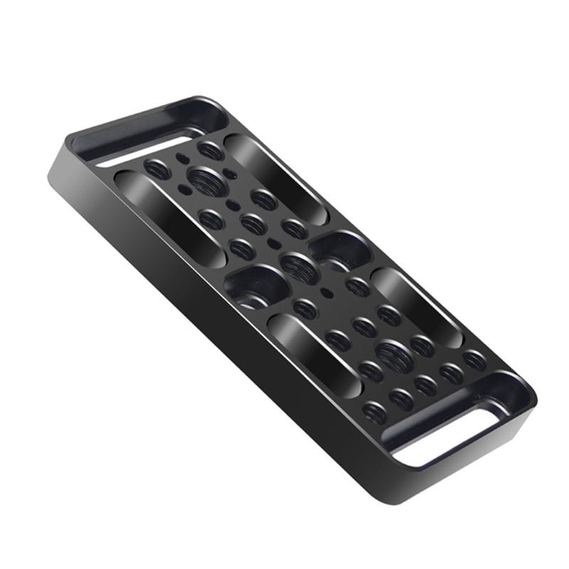 Aluminum Quick Mount Cheese Plate with 1/4 3/8 Thread With Cold Shoe Stable Support For Camera Tripods And Accessories