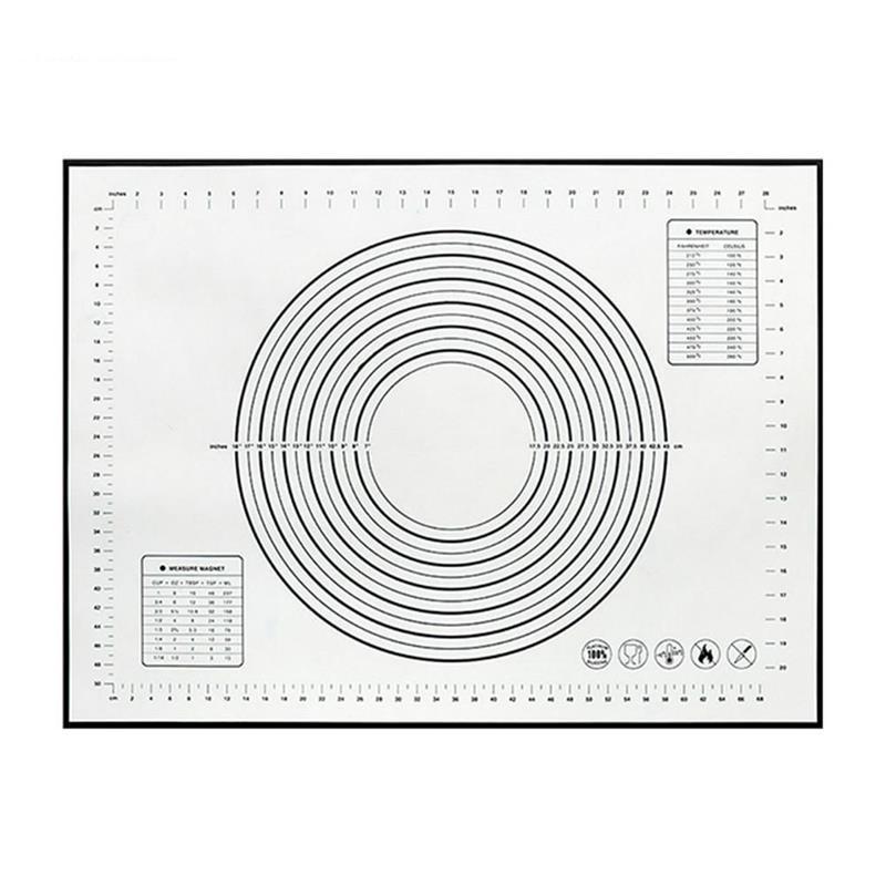 

Силиконовый коврик для выпечки с мерным столиком Коврик для теста Пицца Тестомес для торта Кухня Приготовление Гриль Антипригарное покрытие Гаджеты Формы для выпечки 40*60cm/15.74*23.62inch чёрный