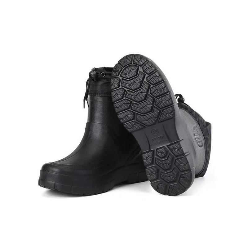 Men's Snow Boots Outdoor Waterproof Fishing Winter Warm Ankle Boots for Men Plus Size Thick Sole Non-slip