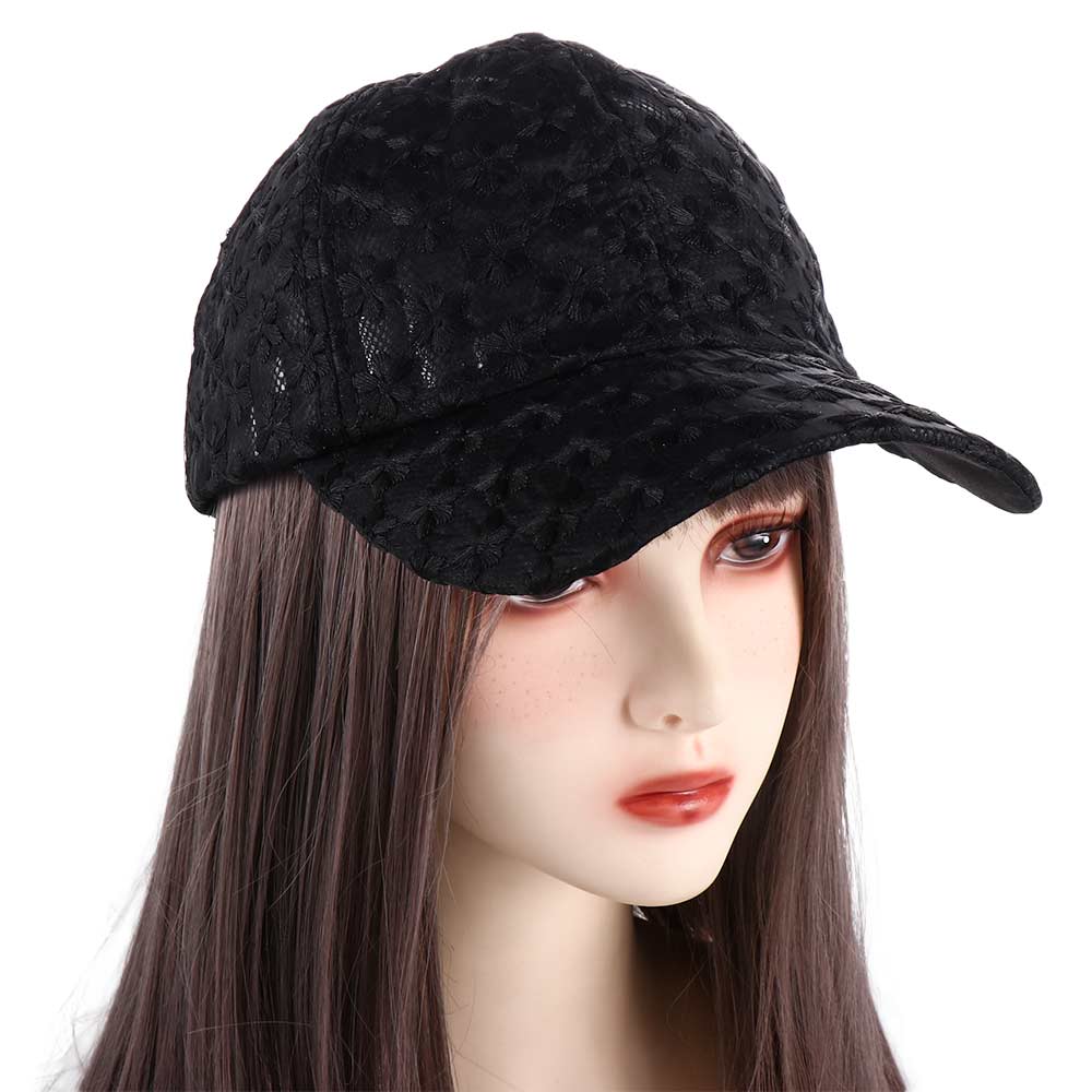 Breathable Adjustable Girls Women Hip Hop Korean Lace Mesh Hat Flower Baseball Cap Visors Cap