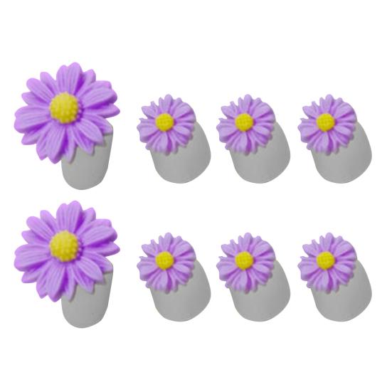 

8шт цветок круглый сердце силиконовые разделители пальцев разделитель прокладки инструмент для дизайна ногтей