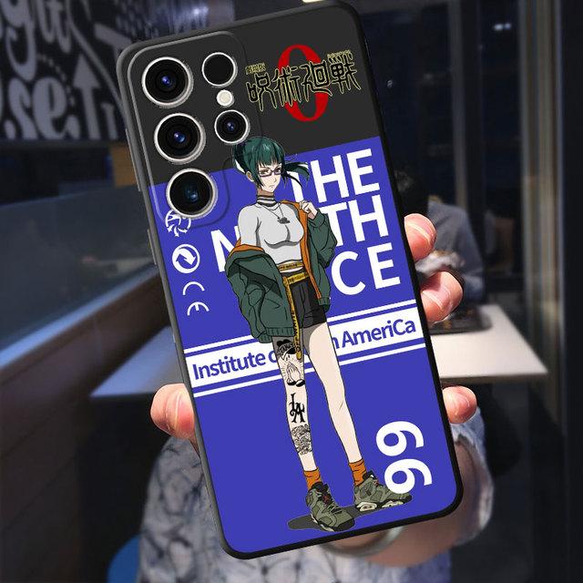Fall für Samsung Galaxy S21 S23 Ultra 5g S8 S7 S20 Fe S22 Plus S10e S10 Niedlichen Cartoon Jujutsu kaisen Pullover Unten Jacke Abdeckung