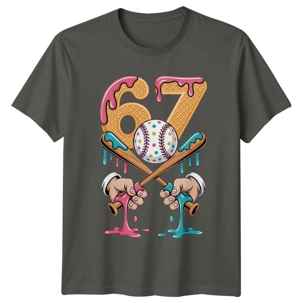 Six Seven 67th Birthday Baseball Sports Unisexs TShirt Unisexs Graphic Tee Gift S