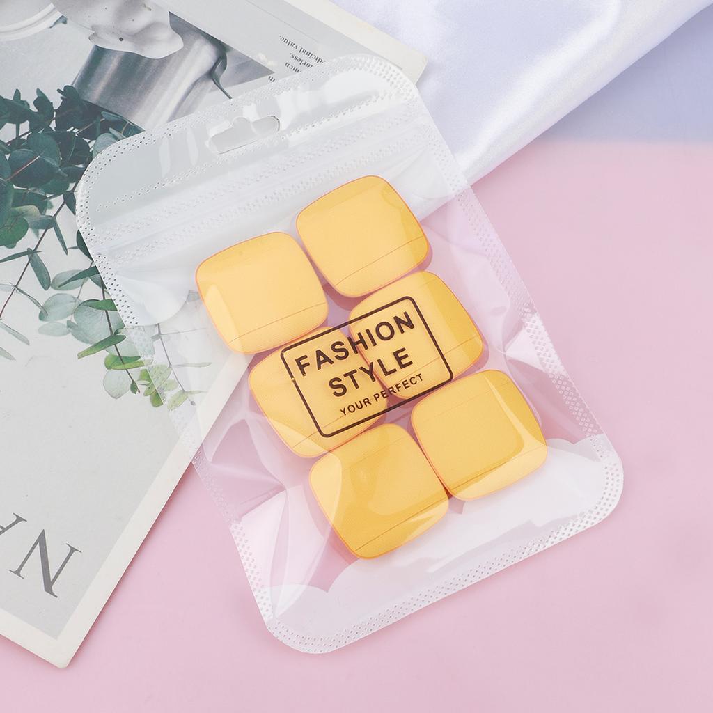 6 Pieces Mini Finger Powder Puff Sponges Face Cosmetic Accesories For Blending And Concealer Square Makeup Tool