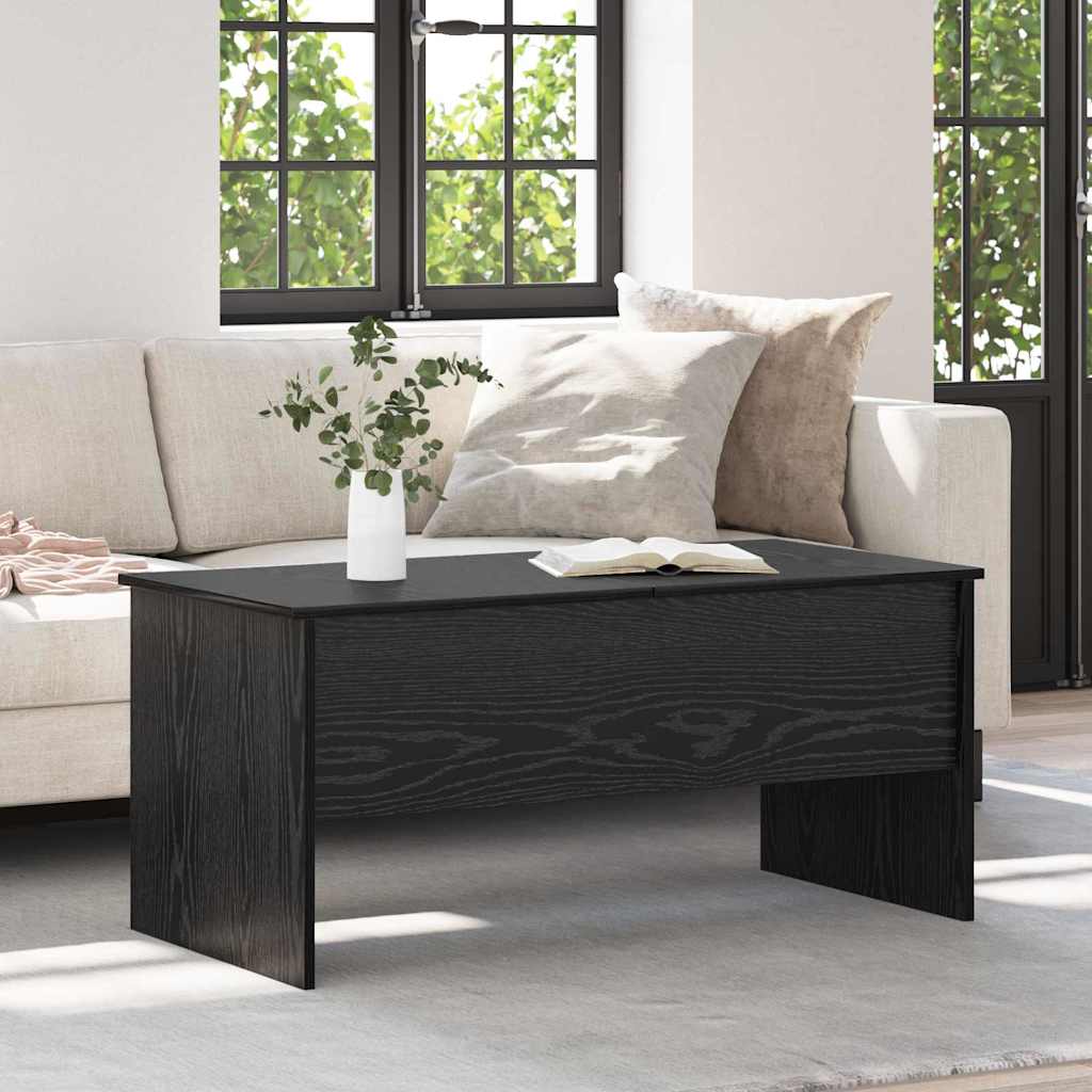 Coffee Table Black Oak Look 102 x 50.5 x 46.5 cm