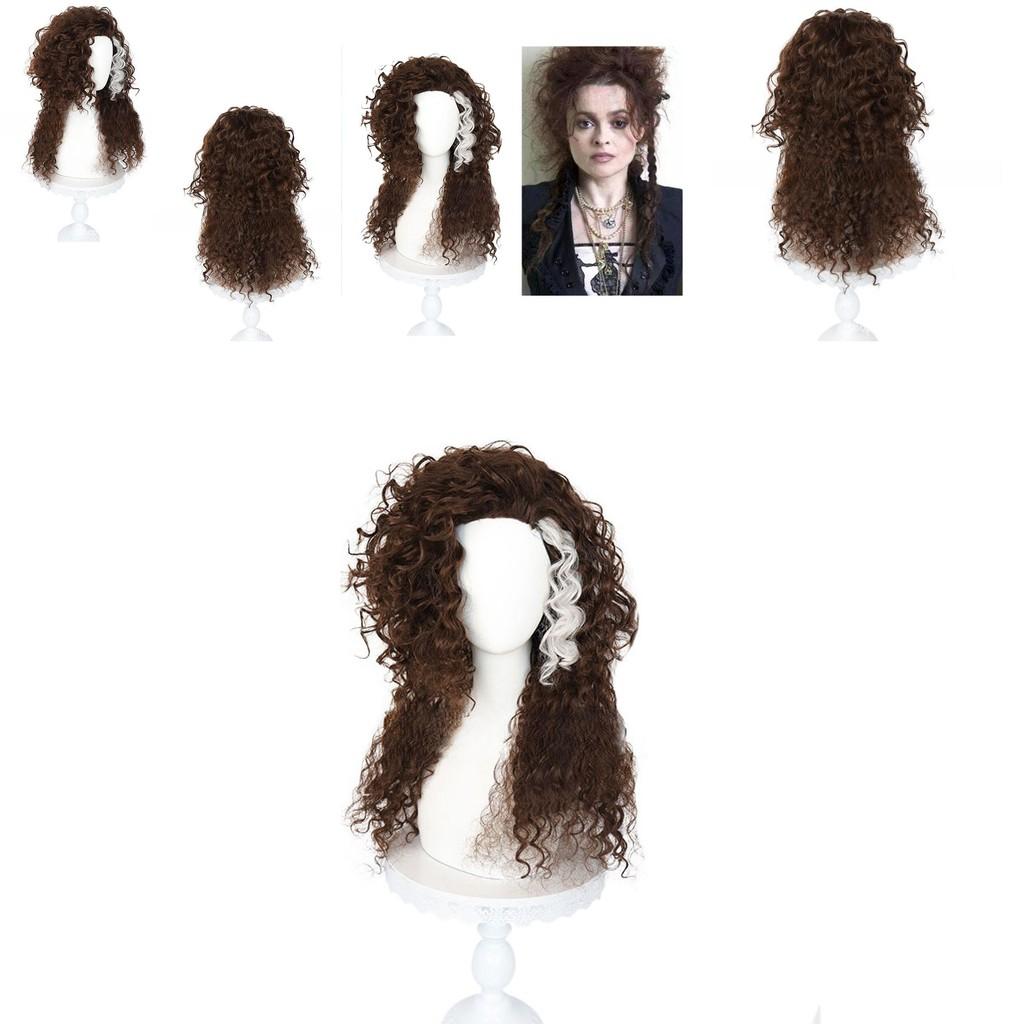 Bj-108 Bellatrix Lestrange Cosplay Pruik Authentieke Anime Stijl Veelzijdig Voor Elke Gezichtsvorm