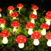 8/12/20LED Solar Landscape Ground Lights Cute RED Mushroom Lawn Lamp Wedding Holiday Courtyard Christmas Outdoor Garden Decoration