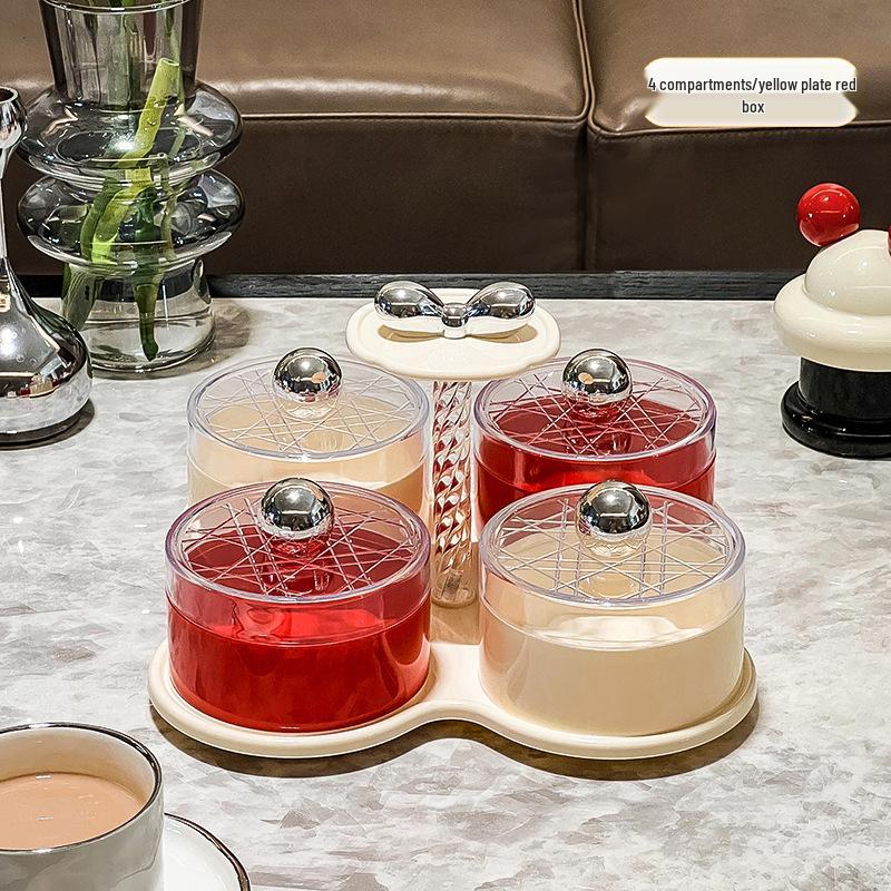 Премиальная вращающаяся коробка для хранения закусок, конфет и фруктов для журнального столика в гостиной