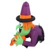 4.43ft Witch Broke Out From Window Inflatable Decoration Built In LED Light Outdoor Props Blow Up Sc